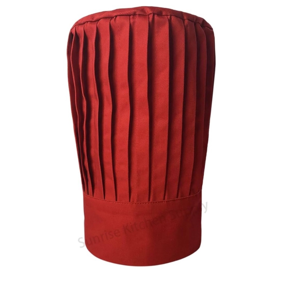 Sunrise Kitchen Supply Tall Chef Hat Red